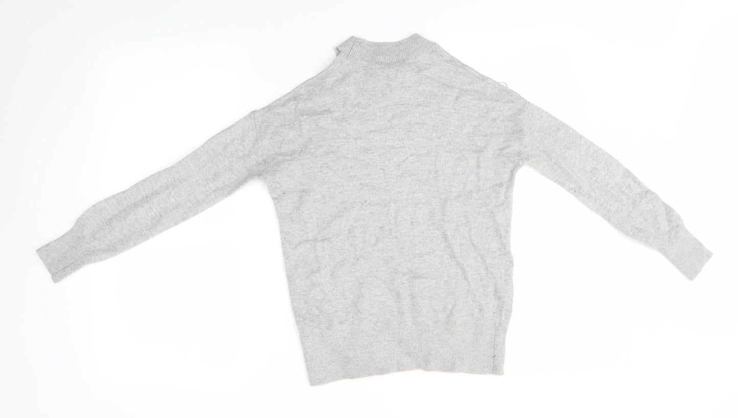 Topshop Womens Grey  Knit Pullover Jumper Size 8