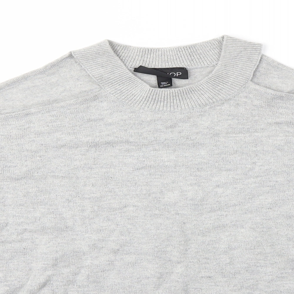 Topshop Womens Grey  Knit Pullover Jumper Size 8