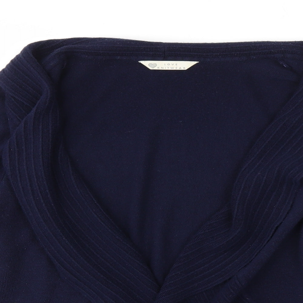 Love Knitwear Womens Blue   Cardigan Jumper Size 14