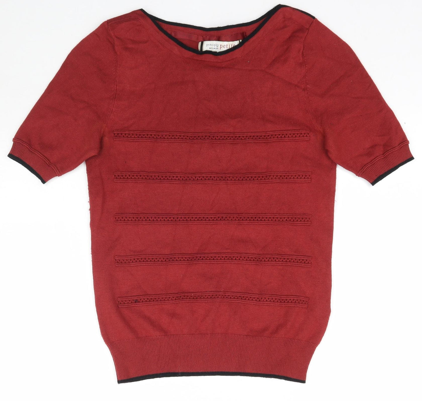 Principles Womens Red  Knit Pullover Jumper Size 10
