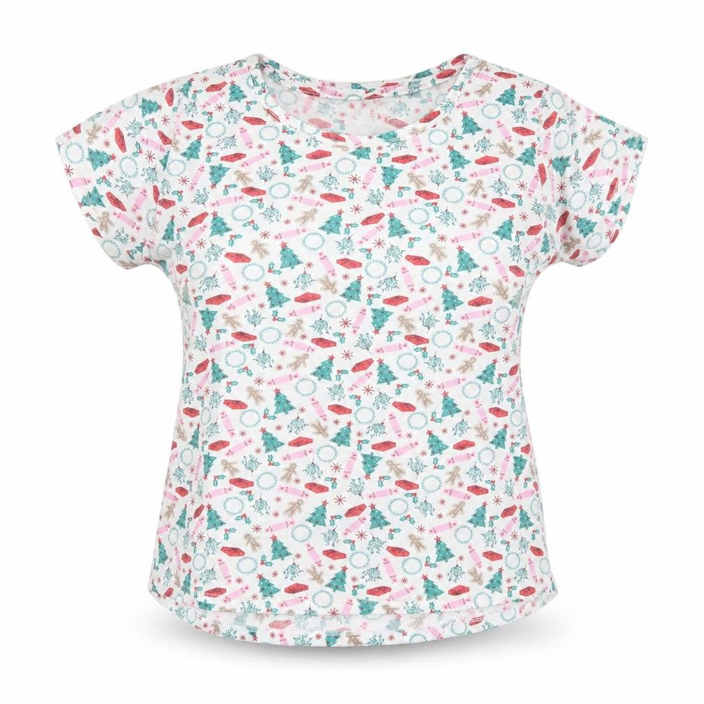 Matalan Womens Multicoloured Geometric  Top Pyjama Top Size 12  - Christmas Prints