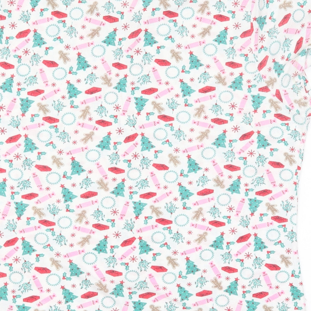 Matalan Womens Multicoloured Geometric  Top Pyjama Top Size 12  - Christmas Prints