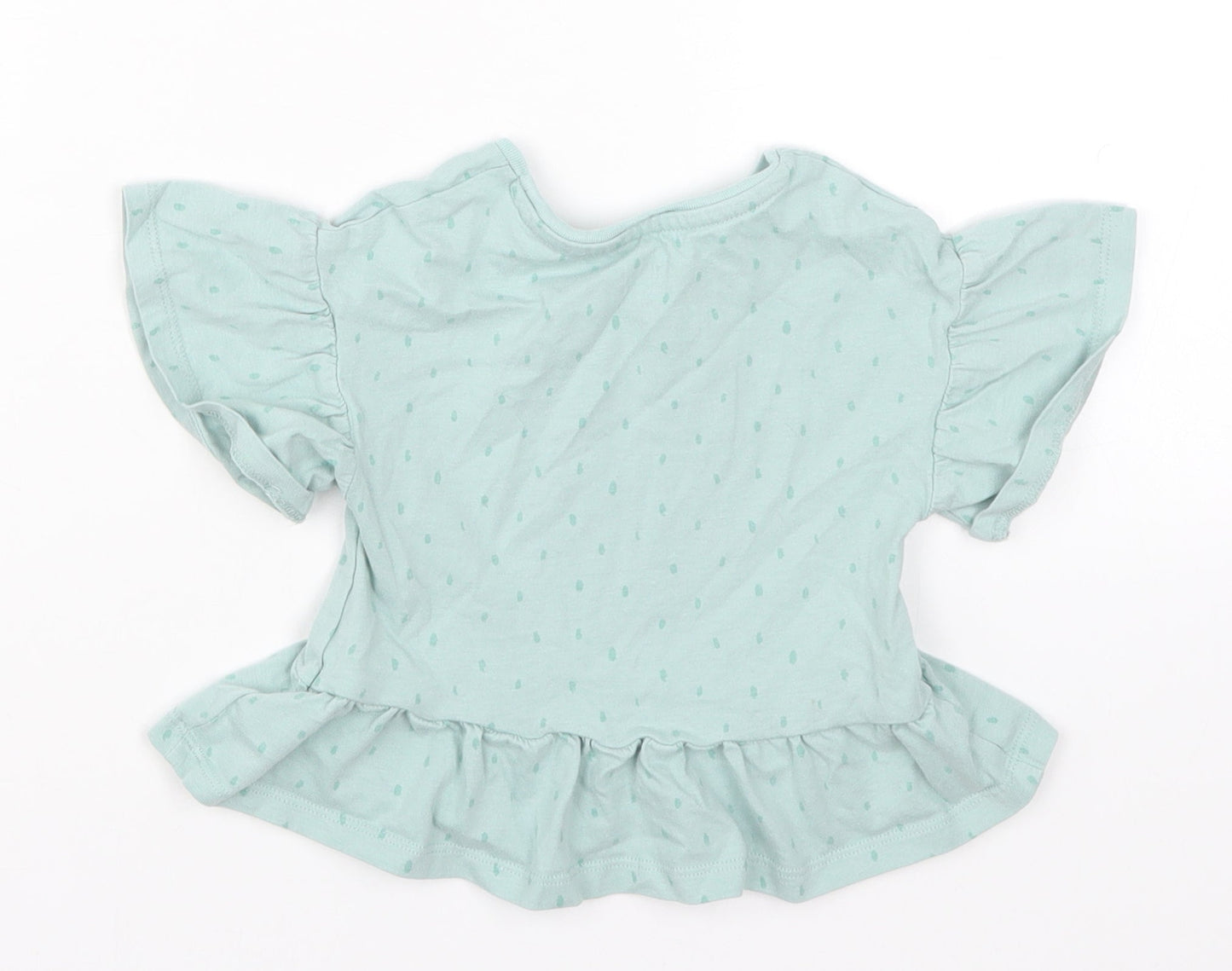 NEXT Girls Blue Polka Dot  Basic T-Shirt Size 9-12 Months  - Choose Happy Rainbow