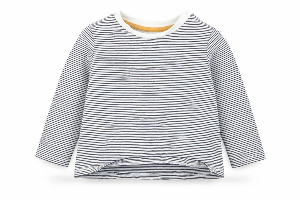 F&F Boys Blue Striped  Basic T-Shirt Size 12-18 Months