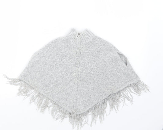 Young Dimension Girls Grey  Knit Cape Jumper Size 18-24 Months