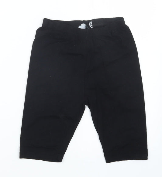 Front view of ASOS women’s black bermuda shorts, size UK 8
