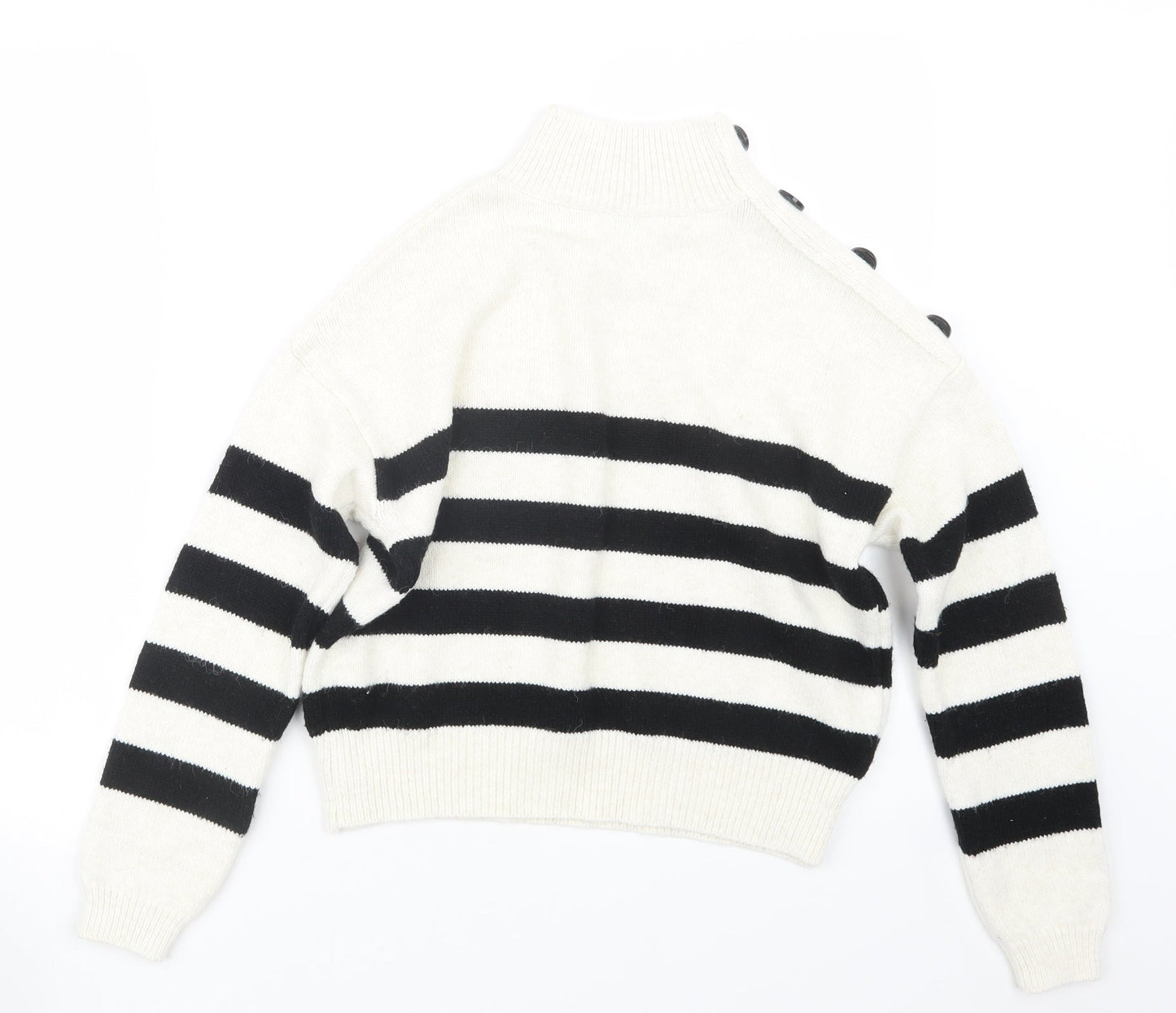 Primark Womens White  Knit Pullover Jumper Size 4