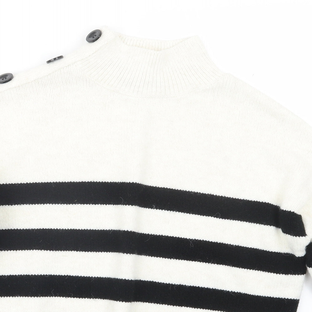 Primark Womens White  Knit Pullover Jumper Size 4