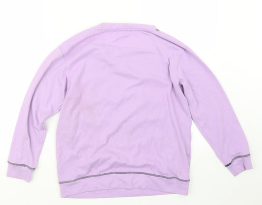 Studio Womens Purple Geometric  Top Pyjama Top Size 8