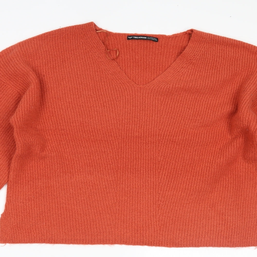 Threadbare Womens Orange   Pullover Jumper Size 8