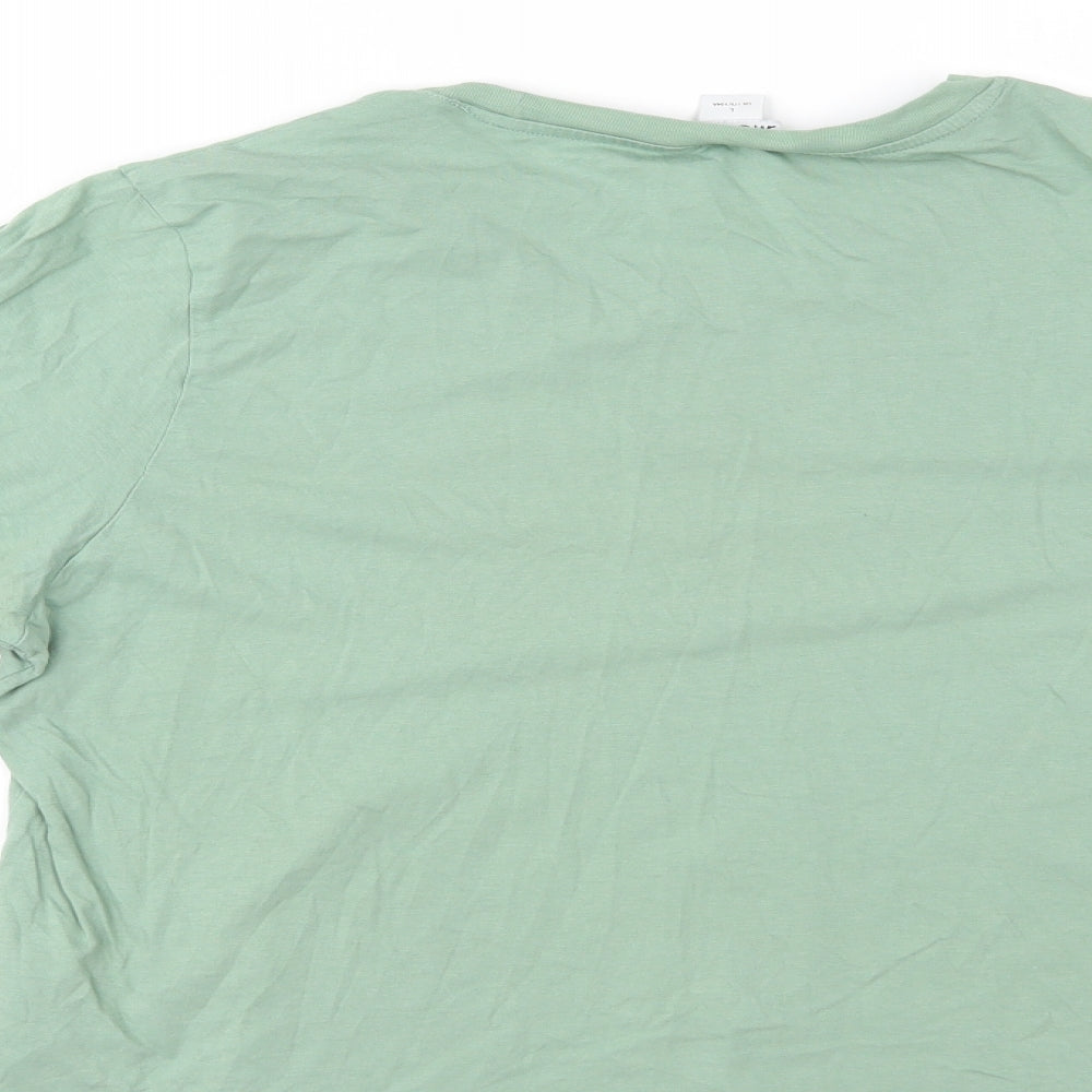 MONKL Womens Green   Cropped T-Shirt Size L