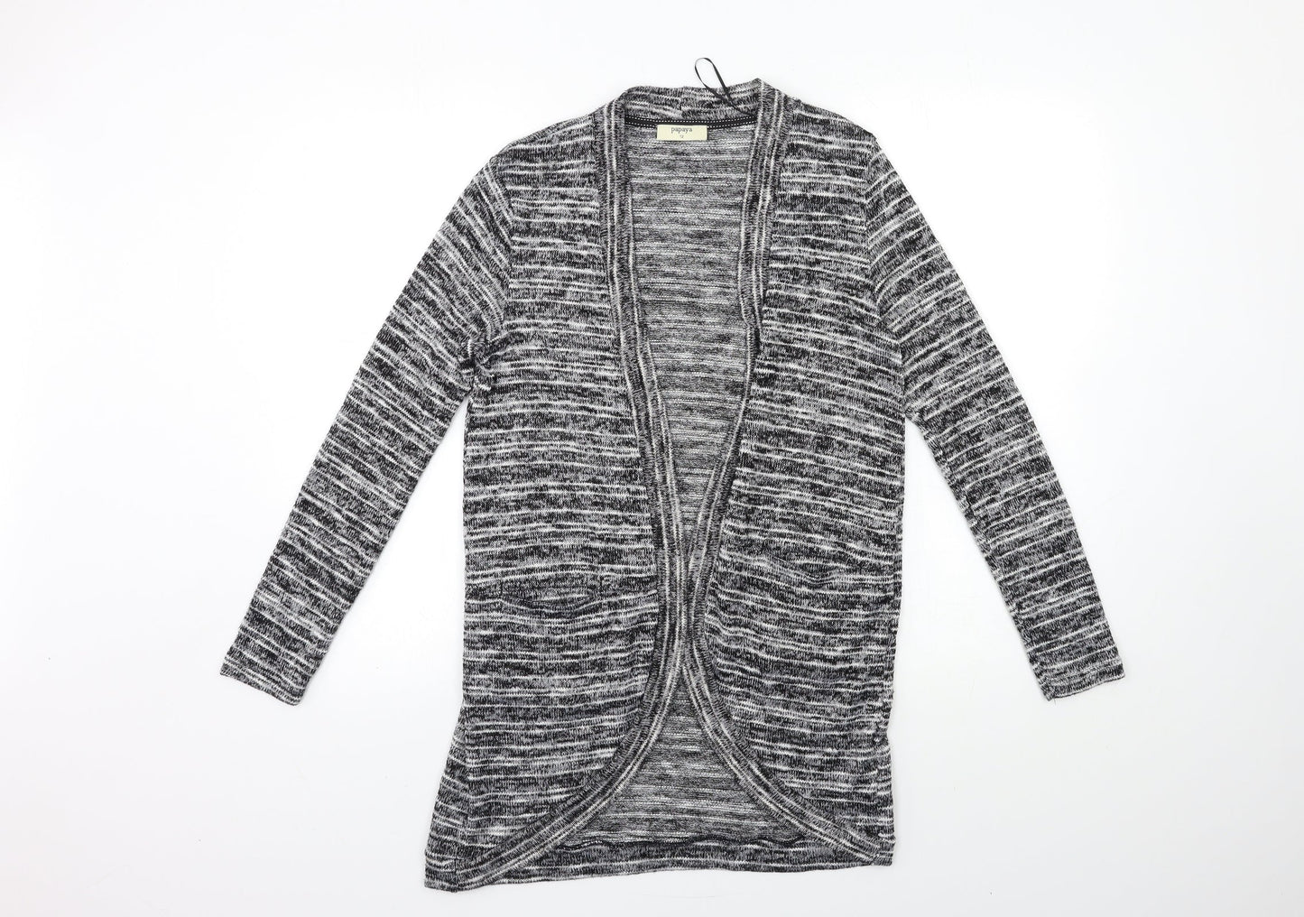 Papaya Womens Black  Knit Cardigan Jumper Size 12