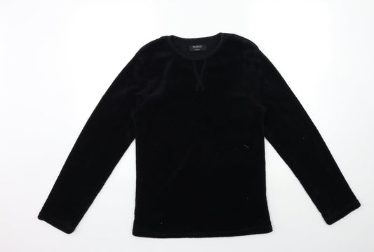 Hudson Boys Black  Fleece  Pyjama Top Size S