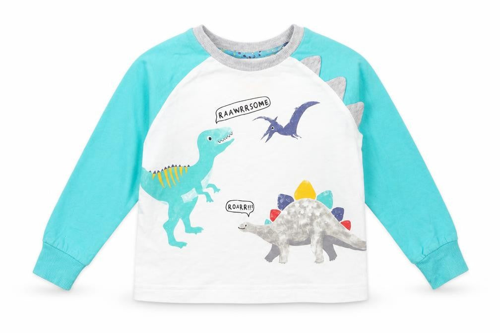 Matalan Baby White Geometric  Basic T-Shirt Size 18-24 Months  - DINOSAUR