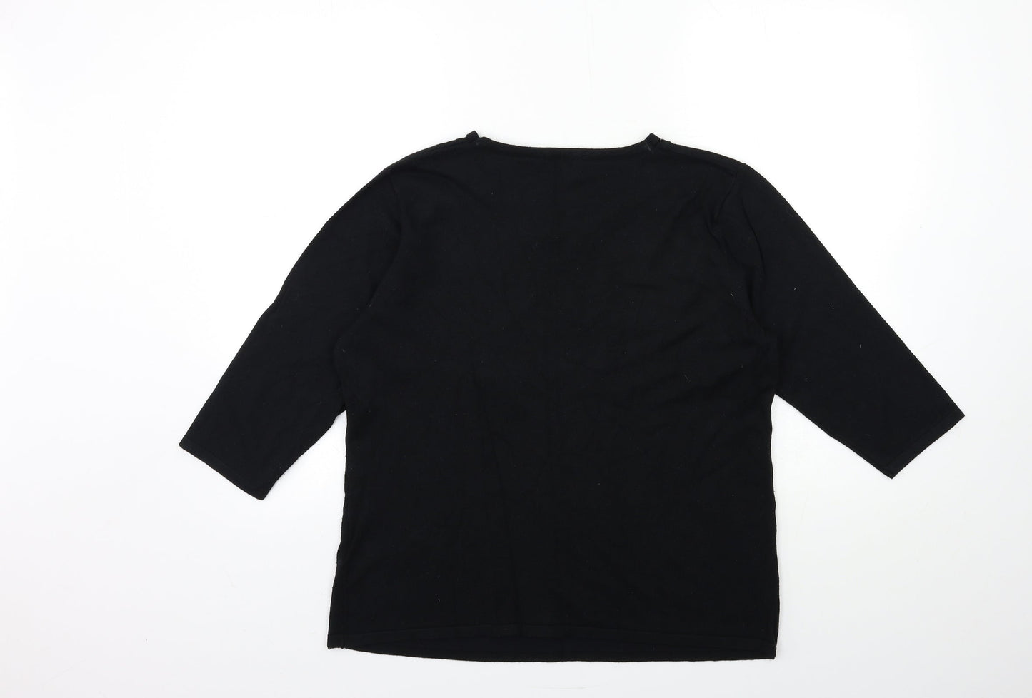 casamia Womens Black  Knit Pullover Jumper Size L