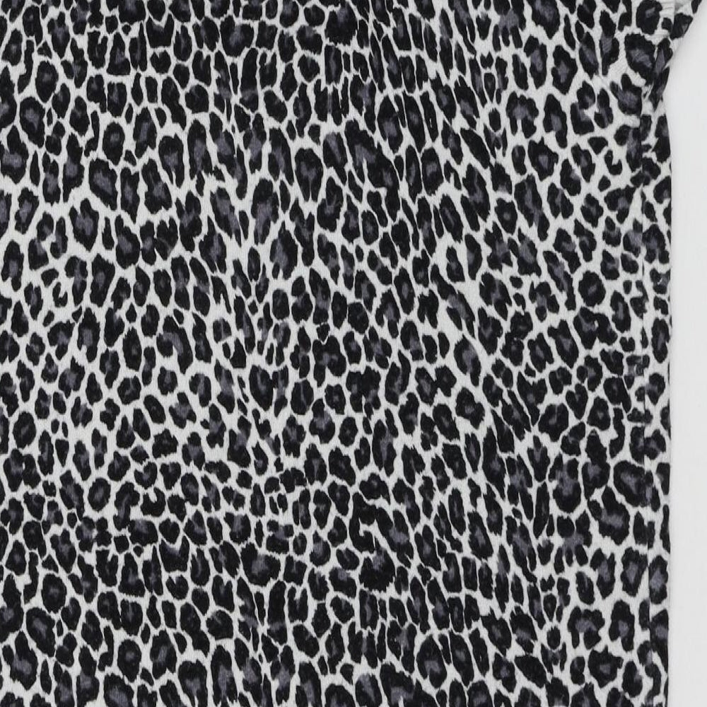 Papaya Womens Grey Animal Print Knit Pullover Jumper Size 16