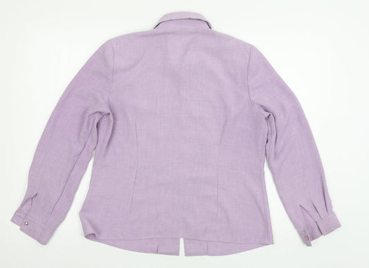 Preworn Womens Purple   Basic Blouse Size 12