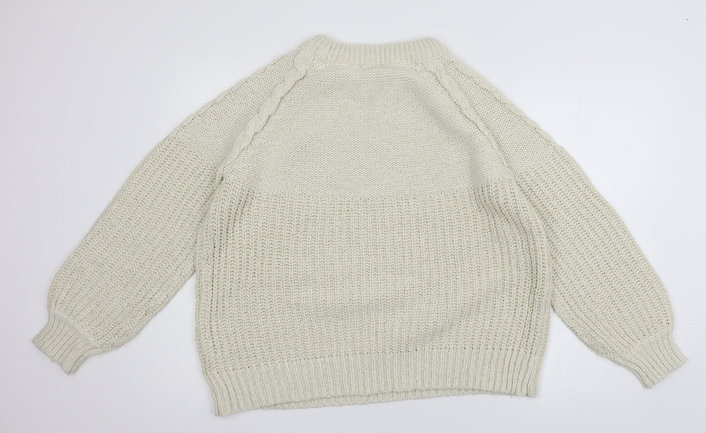 Dorothy Perkins Womens Ivory  Knit Pullover Jumper Size L