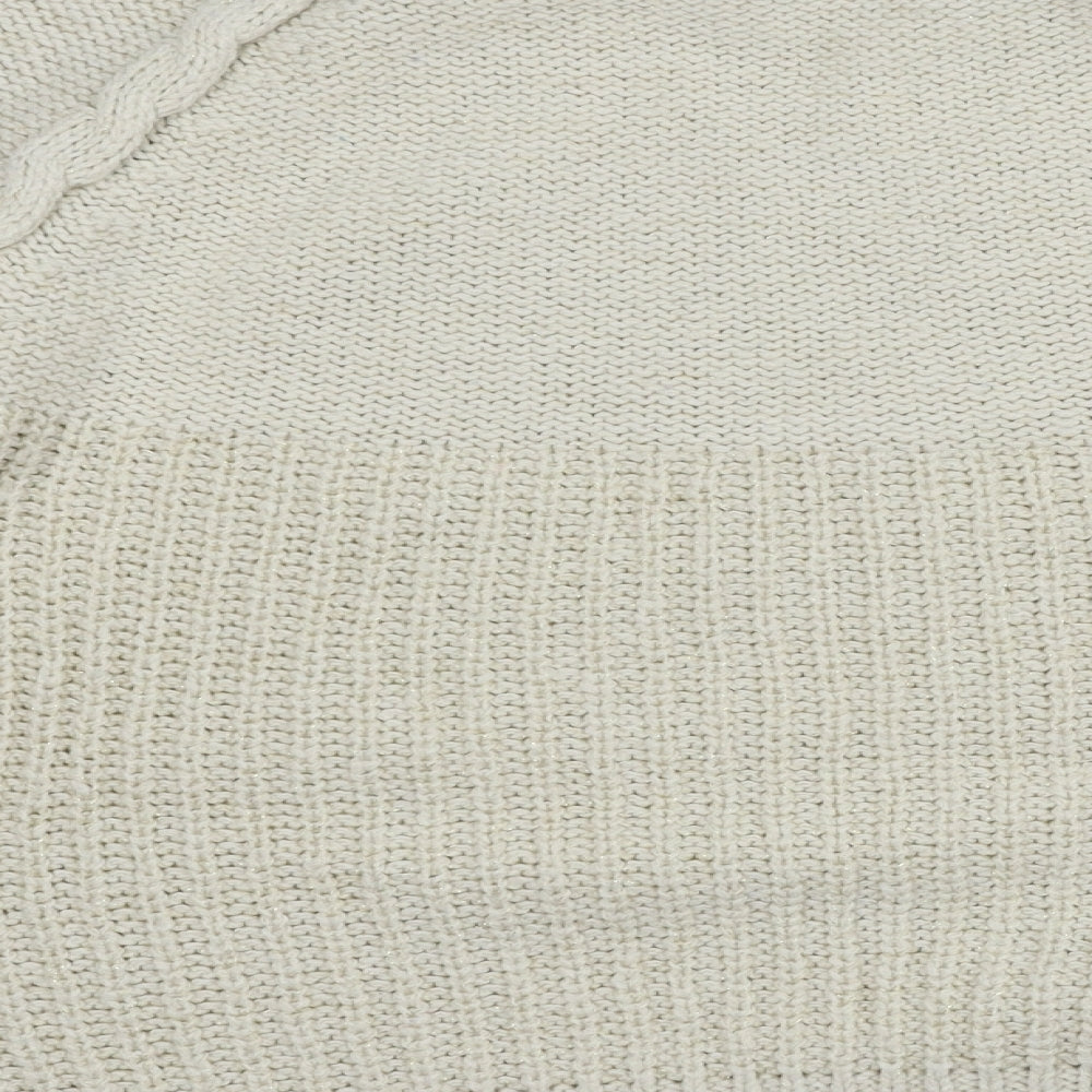 Dorothy Perkins Womens Ivory  Knit Pullover Jumper Size L