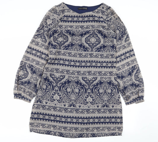 Primark Womens Multicoloured Geometric  Fit & Flare  Size 8