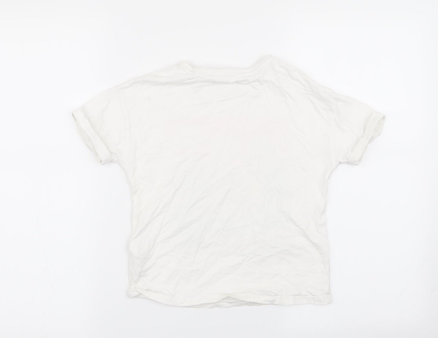 M&S Girls White   Basic T-Shirt Size 7-8 Years