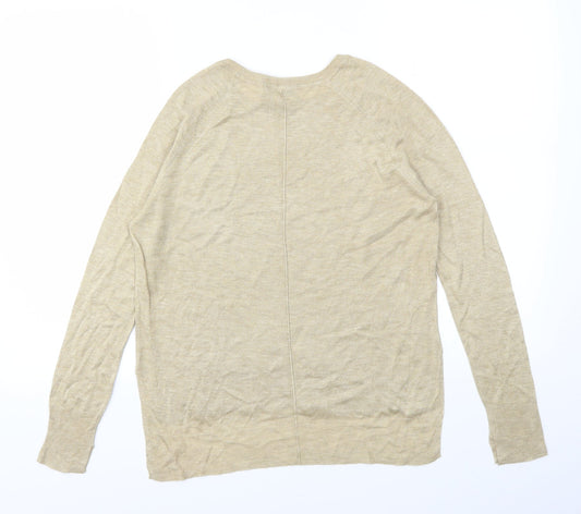 Zara Womens Gold   Basic T-Shirt Size S