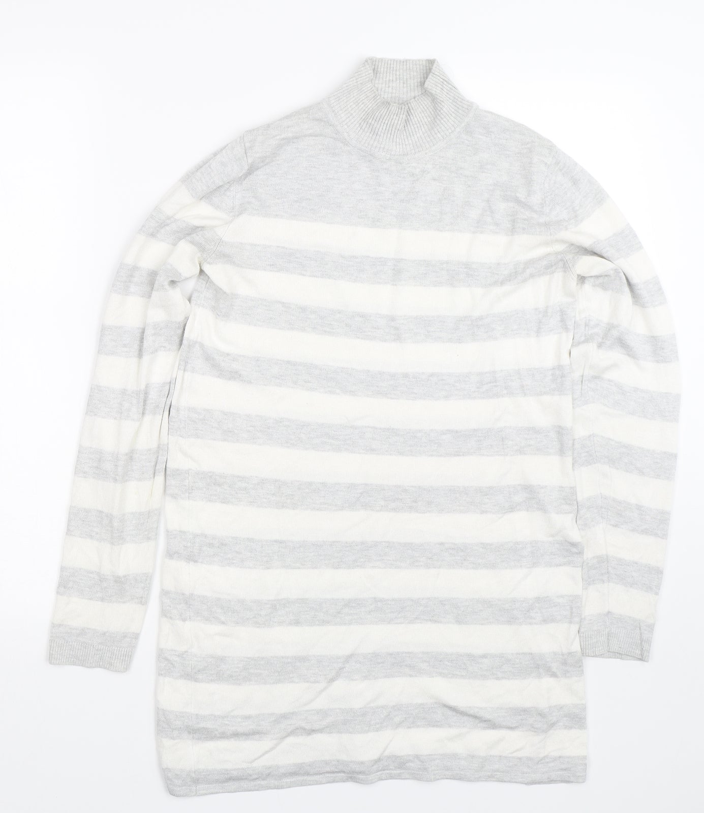 Primark Womens Grey Striped  Pullover Jumper Size 12