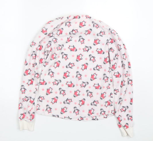 Debenhams Womens Pink Animal Print  Top Pyjama Top Size 8  - Penguins