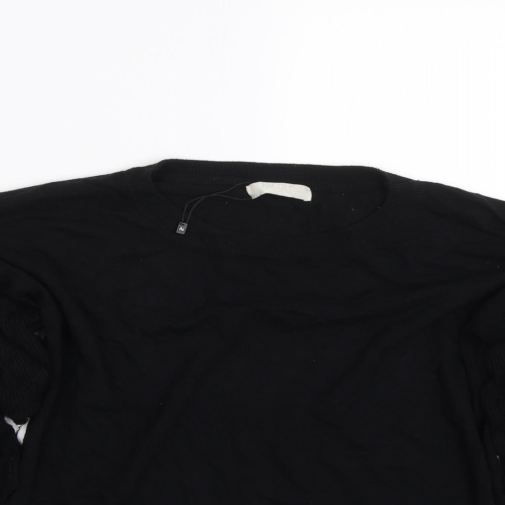 Nicole Womens Black   Basic T-Shirt Size M