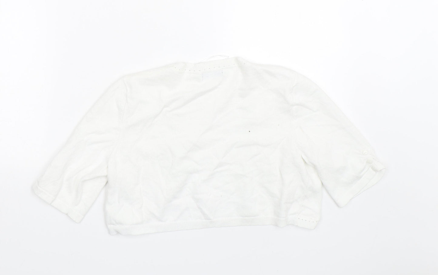 M&Co Womens White   Cape Jumper Size 10