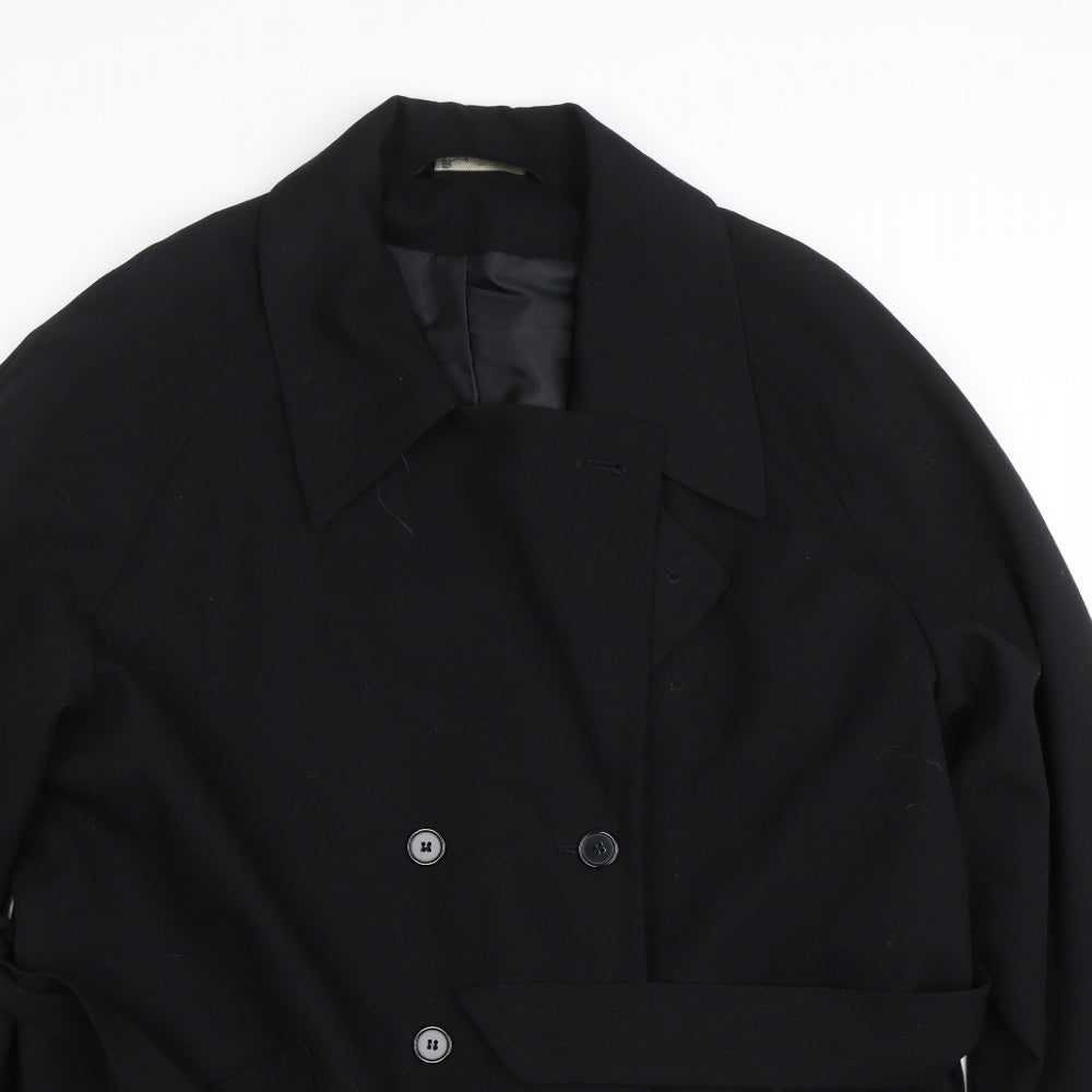 BHS Womens Black   Biker Coat Size 14