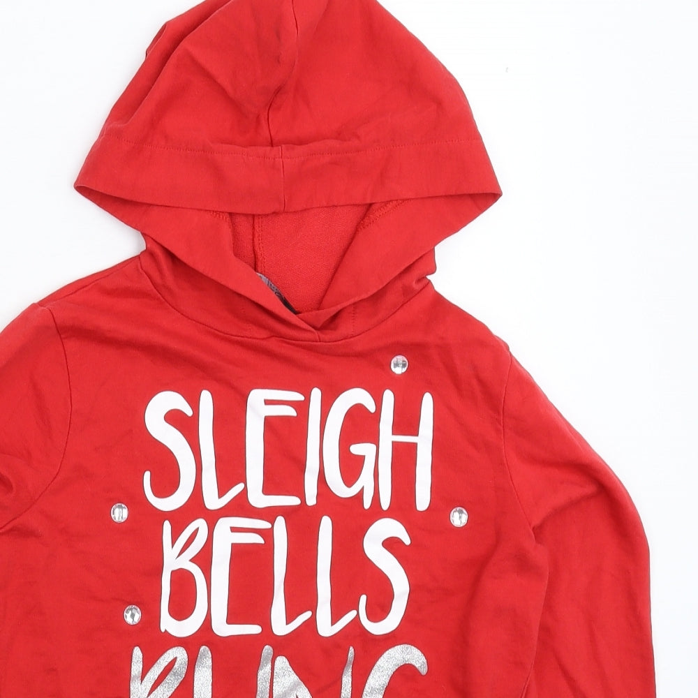 Select Womens Red   Pullover Hoodie Size 6  - Christmas
