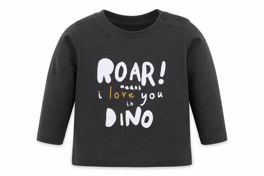 Front view of Matalan Baby Grey Basic T-Shirt, size 6-9, Months