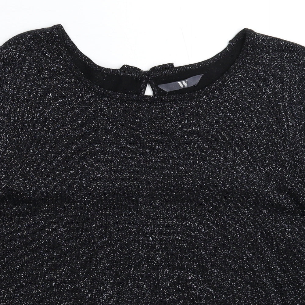 BHS Womens Black  Knit Pullover Jumper Size 14