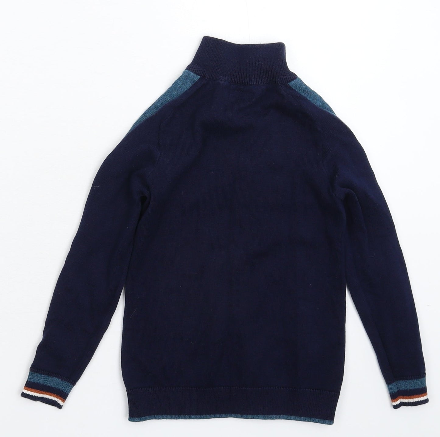 NEXT Boys Blue Striped Knit Pullover Jumper Size S