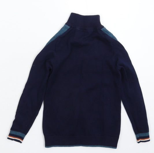 NEXT Boys Blue Striped Knit Pullover Jumper Size S