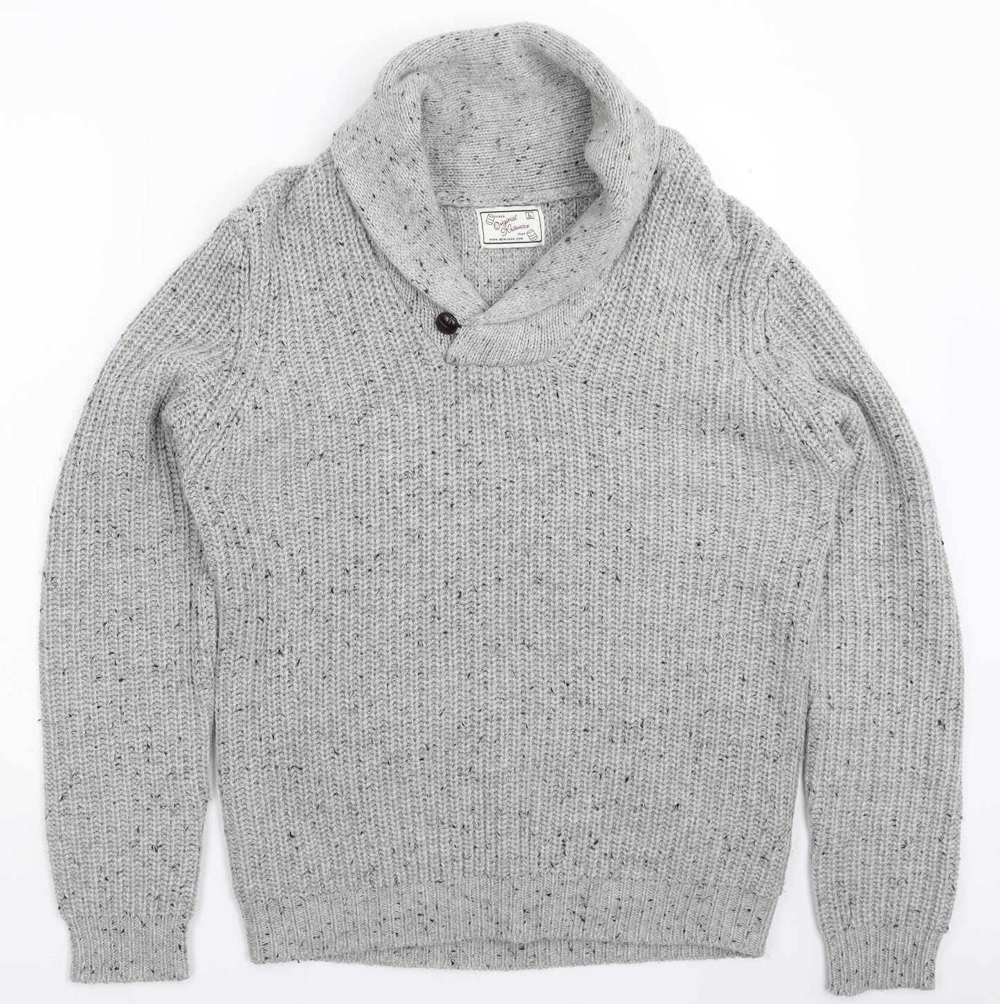 New Look Womens Grey  Knit Pullover Jumper Size L