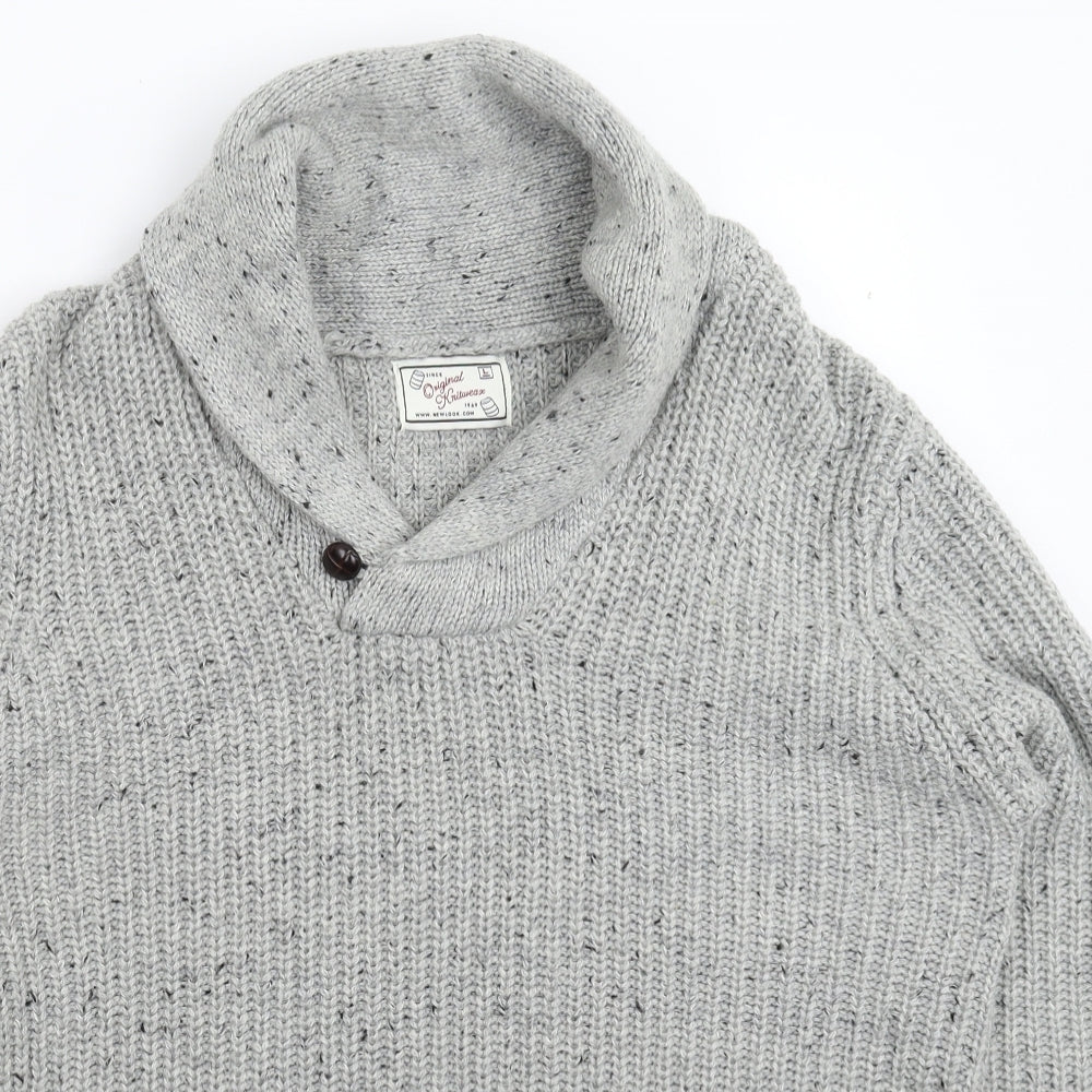New Look Womens Grey  Knit Pullover Jumper Size L