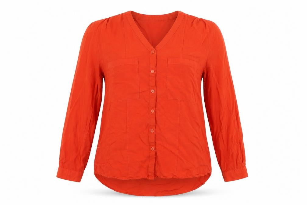 Peacocks  Womens Red   Basic Button-Up Size 14