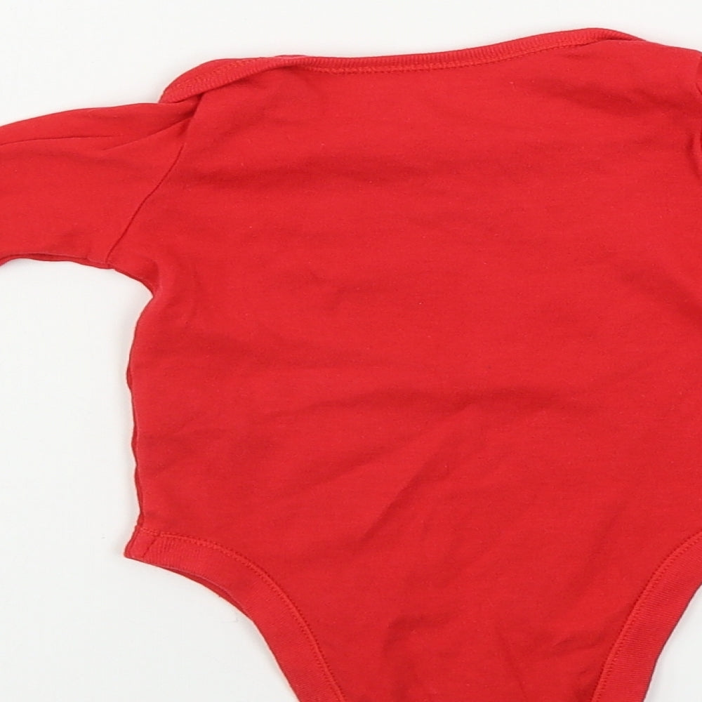 F&F  Boys Red   Babygrow One-Piece Size 6-9 Months  - Christmas babygrow
