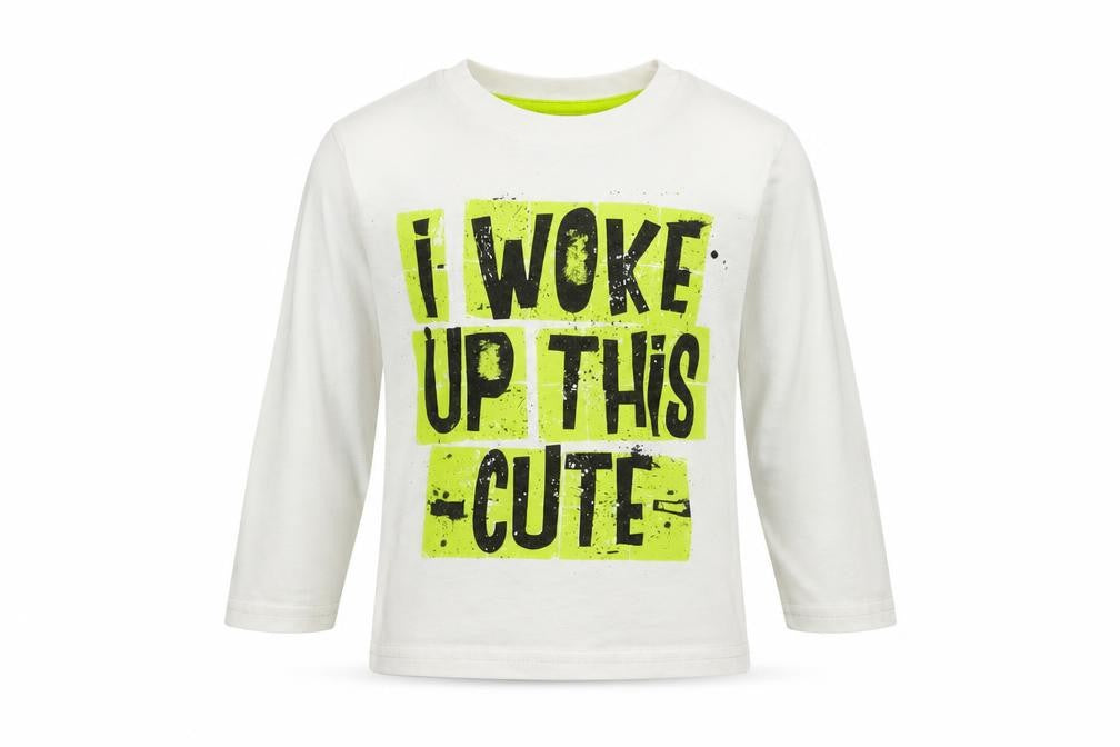 Front view of Primark boys’ white basic t-shirt, size 12-18, months