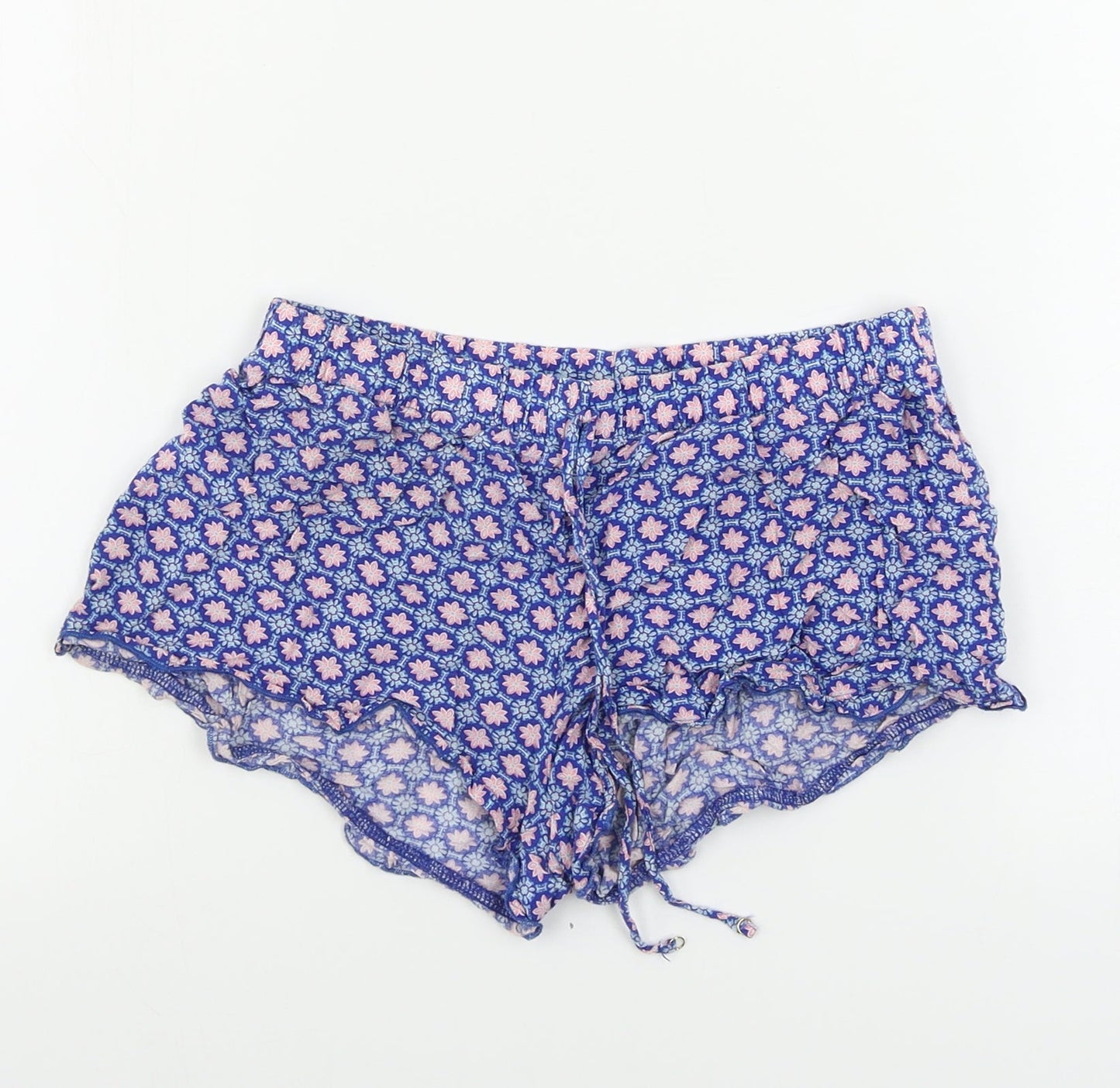 love to lounge  Womens Blue Floral  Cut-Off Shorts Size S