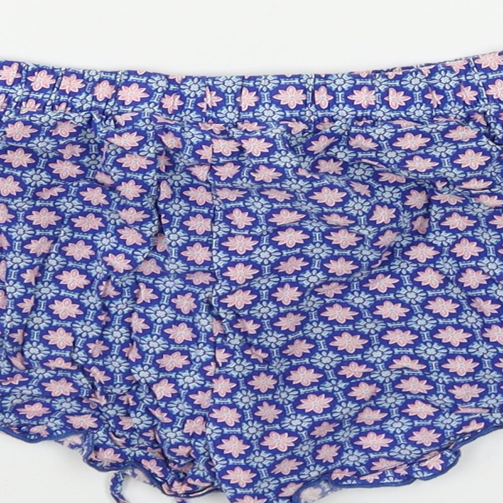 love to lounge  Womens Blue Floral  Cut-Off Shorts Size S
