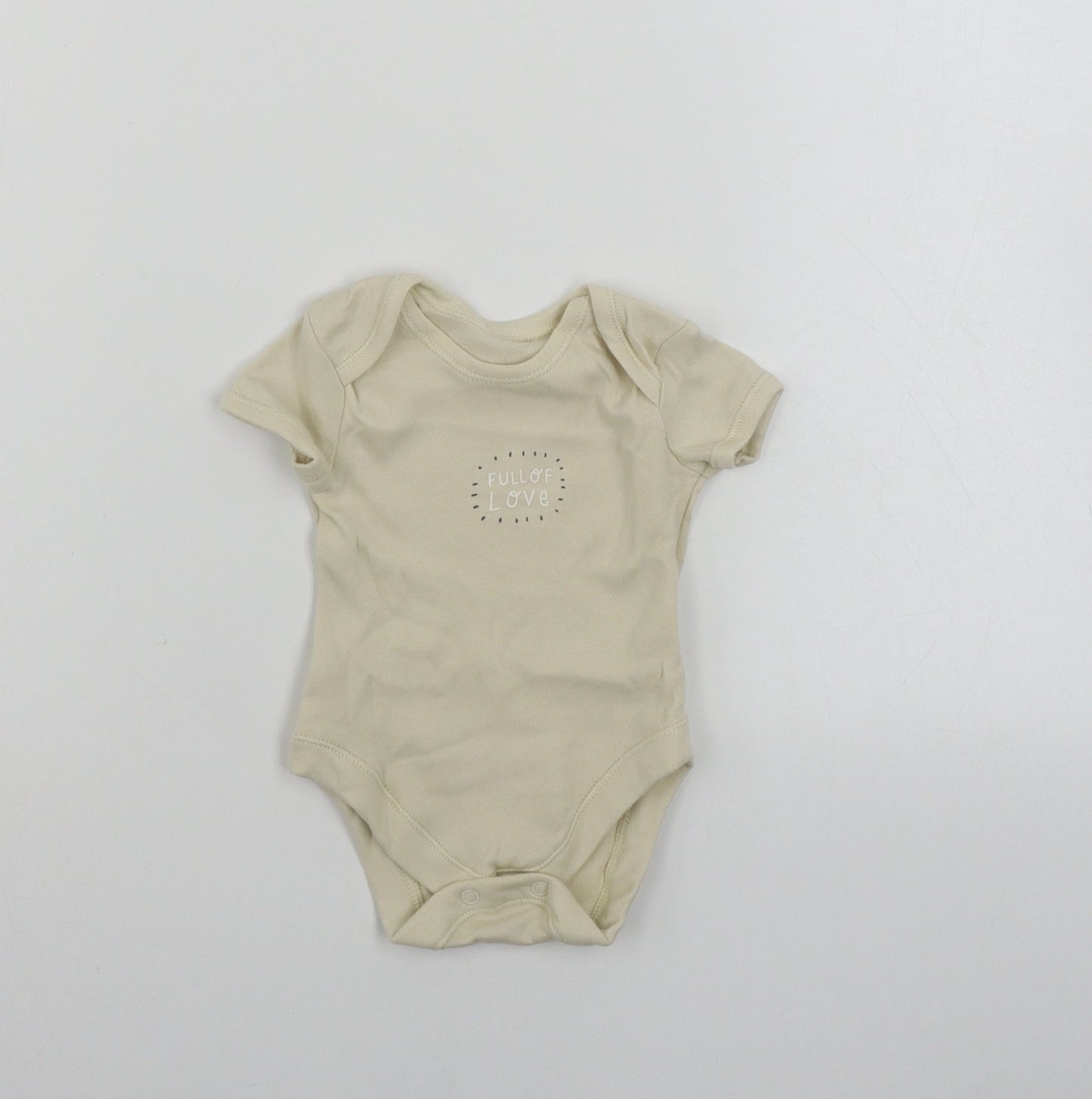 George  Boys Beige   Babygrow One-Piece Size 0-3 Months