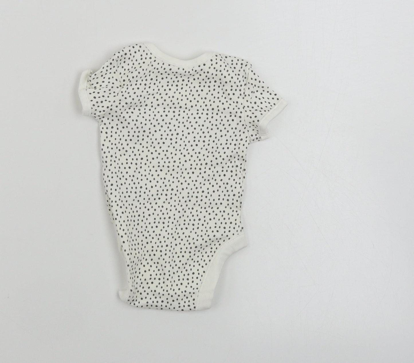 George  Baby White Polka Dot  Babygrow One-Piece Size 0-3 Months