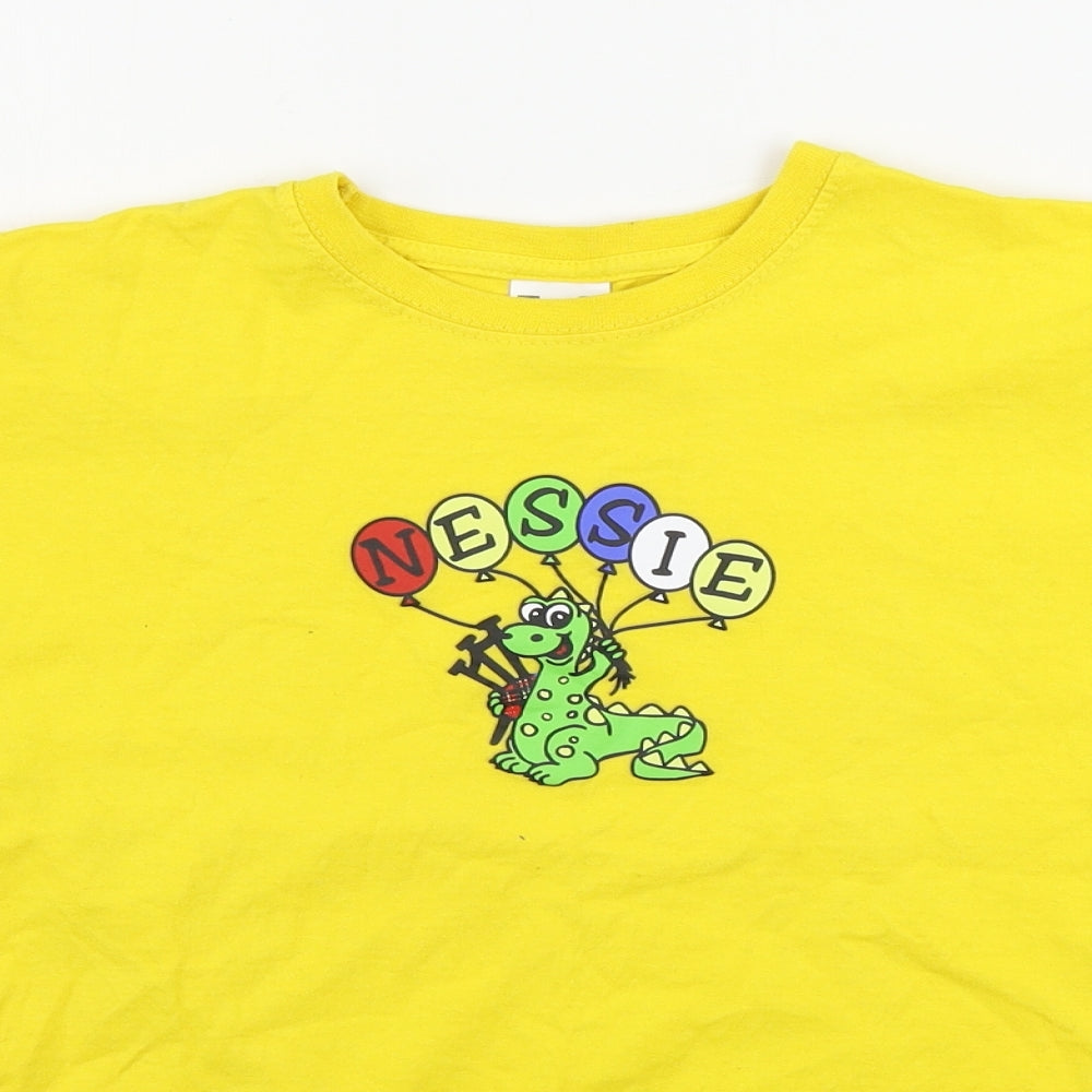 Fruit of the Loom  Boys Yellow   Basic T-Shirt Size 12-13 Years