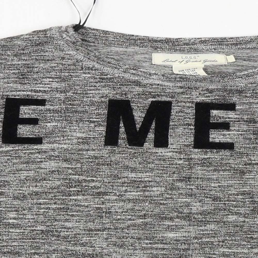 H&M  Girls Grey   Pullover Jumper Size 12-13 Years