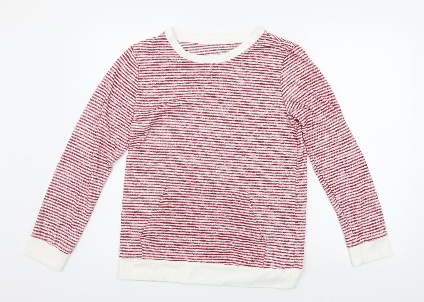 LOVE TO LOUNGE Womens Red Striped  Pullover Jumper Size S