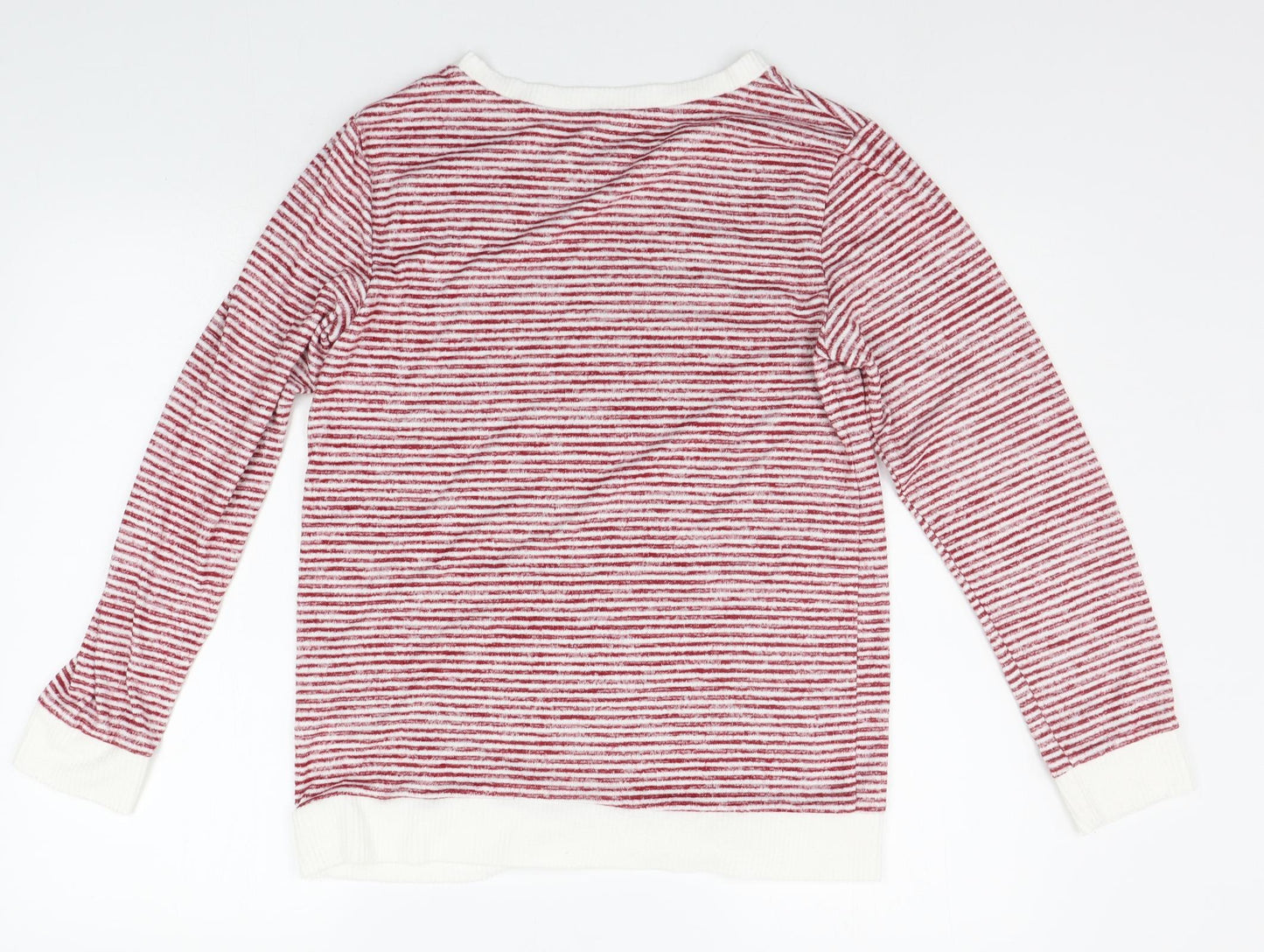LOVE TO LOUNGE Womens Red Striped  Pullover Jumper Size S