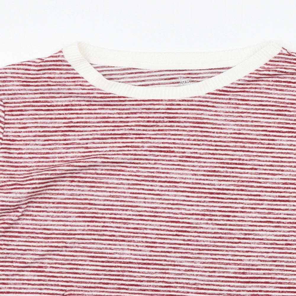 LOVE TO LOUNGE Womens Red Striped  Pullover Jumper Size S